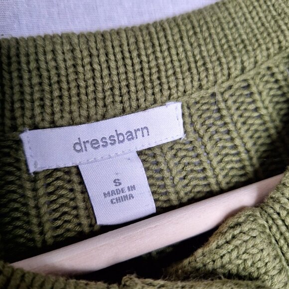 💙 Dress Barn Thick Knit Cardigan 3/4 Sleeve Sweater Size S/M Cottage Warm Cozy - Picture 4 of 7